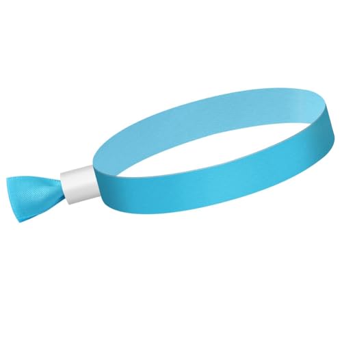 Tdkjfoutr 100 Stück Stoff-Event-Armbänder, Farbige Armbänder für Veranstaltungen, für Leichtes Konzert-Handgelenkband (Seeblau) von Tdkjfoutr