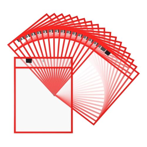 Tdkjfoutr 25-Teilige Aktenordner, 9 X 12, Arbeitsnotizenhalter, Trocken Abwischbare für Lehrer, Arbeit, Klassenzimmer, Organisationszubehör, Einfach zu Verwenden von Tdkjfoutr