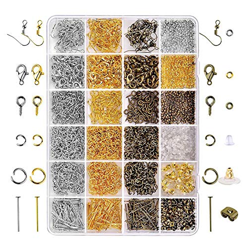 Tdkjfoutr 2880 StüCke Hand Gefertigte Ohr Haken Ohr StöPsel Schmuck Herstellung Werkzeug DIY Positionierung Perle T Nadel Schmetterling Ohr StöPsel Material von Tdkjfoutr