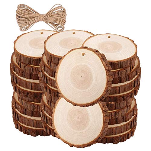 Tdkjfoutr 30 StüCk Unfertige Scheiben mit Rinde zum Basteln Kit Kreise Scheiben für DIY Basteln Hochzeits Schmuck Tdkjfoutr 30 StüCk Unfertige Scheiben mit Rinde zum Basteln Kit Kreise Scheiben für DIY Basteln Hochzeits Schmuck von Tdkjfoutr