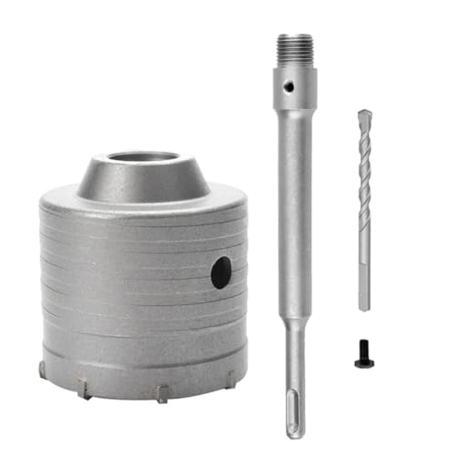 Tdyatocept SDS Plus Bohrhammer Lochsäge Wandbohrer-Set Schneidwerkzeuge mit runder Welle, Beton, Zement, Stein, Radöffner, 70 mm von Tdyatocept