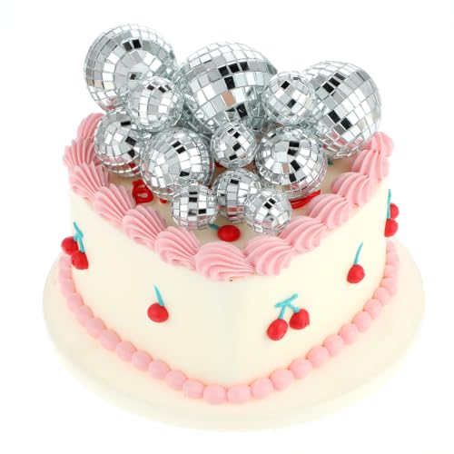 12 Stück Disco Kugel Cake Toppers, Disco Spiegel Ball Disco Kugel Kuchendekoration Discokugel Klein Silber Mini Discokugel Discokugel Deko Mini Discokugel Deko für 70er Jahre Party (6/5/3.5/2.5/2.3cm) 12 Stück Disco Kugel Cake Toppers, Disco Spiegel Ball Disco Kugel Kuchendekoration Discokugel Klein Silber Mini Discokugel Discokugel Deko Mini Discokugel Deko für 70er Jahre Party (6/5/3.5/2.5/2.3cm) von Teaaha