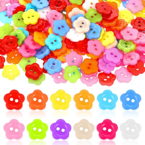 300 Stück Pflaumenblütenknöpfe, Bunte Knöpfe Zum Basteln, Knöpfe Zum Annähen, 2-Loch-Blumenknöpfe, Kinderknöpfe Für Diy Basteln Nähen Handwerk Scrapbooking Painting Geschenk Und Dekorieren 300 Stück Pflaumenblütenknöpfe, Bunte Knöpfe Zum Basteln, Knöpfe Zum Annähen, 2-Loch-Blumenknöpfe, Kinderknöpfe Für Diy Basteln Nähen Handwerk Scrapbooking Painting Geschenk Und Dekorieren von Teaaha