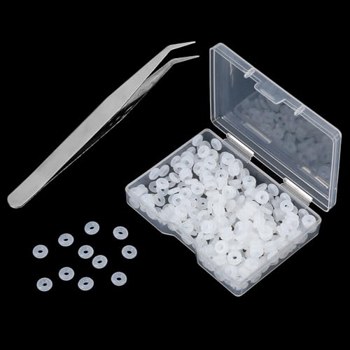 300 Stück transparente Silikon-Gummi-Stopper-Ringe aus transparentem Silikon, Abstandshalter, Gummi-Stopper, transparente O-Ringe für DIY-Schmuckherstellung, Abstandshalter für Armbänder, Halsketten von Teaaha