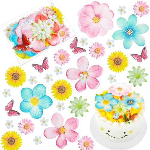 55 Stück Esspapier Tortendeko Essbare Schmetterlinge Blumen Torten Deko Küchendeko Essbar Muffin Deko Tortendeko Essbar Mädchen für Hochzeit Geburtstag Babyparty Dekorationen 55 Stück Esspapier Tortendeko Essbare Schmetterlinge Blumen Torten Deko Küchendeko Essbar Muffin Deko Tortendeko Essbar Mädchen für Hochzeit Geburtstag Babyparty Dekorationen von Teaaha