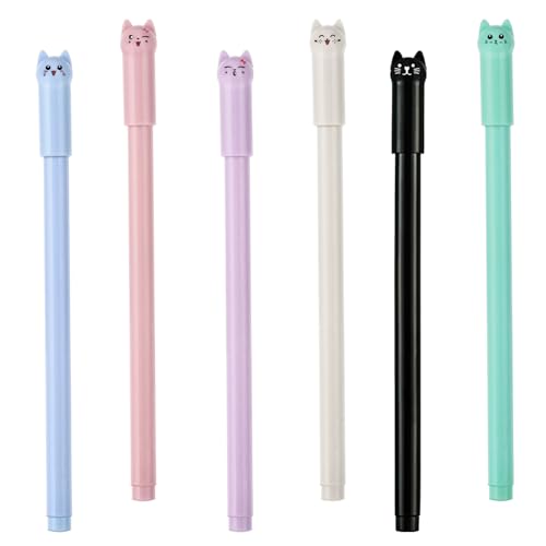 6 Stück Stift katze, Katzen Stifte, Kawaii Süße Cartoon Süße Stifte, Bunte Gelstifte für Kinder und Erwachsene für Büro Schulbedarf, Katzen Gel Kugelschreiber Set für Kreative Zeichnungen Notizen 6 Stück Stift katze, Katzen Stifte, Kawaii Süße Cartoon Süße Stifte, Bunte Gelstifte für Kinder und Erwachsene für Büro Schulbedarf, Katzen Gel Kugelschreiber Set für Kreative Zeichnungen Notizen von Teaaha
