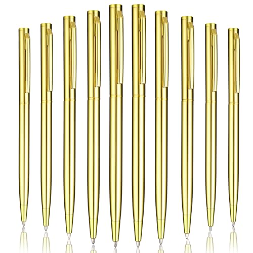 10 Stück Kugelschreiber Gold, Kugelschreiber Einziehbare Metall Kugelschreiber Hochwertig, Kugelschreiber Gel Tinte Stift, Schöne Kugelschreiber Mit Stylus Spitze Gold, 1,0 Mm Schwarze Tinte 10 Stück Kugelschreiber Gold, Kugelschreiber Einziehbare Metall Kugelschreiber Hochwertig, Kugelschreiber Gel Tinte Stift, Schöne Kugelschreiber Mit Stylus Spitze Gold, 1,0 Mm Schwarze Tinte von Teaaha
