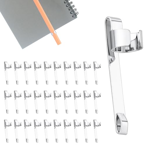 Teaaha 30 Stück tragbare Stifthalter Clip Metall Bleistift Clip Snap in Stift Clips für Klemmbrett, Notizbuch, Schule, Klassenzimmer, Studenten, Büro, Zuhause Teaaha 30 Stück tragbare Stifthalter Clip Metall Bleistift Clip Snap in Stift Clips für Klemmbrett, Notizbuch, Schule, Klassenzimmer, Studenten, Büro, Zuhause von Teaaha