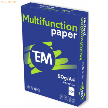 5 x Team Kopierpapier Team multifunction weiß 80g/qm A4 VE=500 Blatt von Team