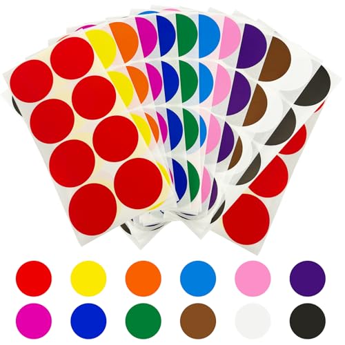 Teawcotie 480 pcs Klebepunkte Bunt, 50mm Beschreibbar Punkte Aufkleber Markierungspunkte Selbstklebend, Runde Aufkleber für DIY Büro Wird zum Markieren, Kategorisieren und Warnen verwendet Teawcotie 480 pcs Klebepunkte Bunt, 50mm Beschreibbar Punkte Aufkleber Markierungspunkte Selbstklebend, Runde Aufkleber für DIY Büro Wird zum Markieren, Kategorisieren und Warnen verwendet von Teawcotie
