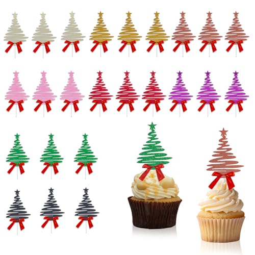 24 Stück Tortendeko Weihnachten, Weihnachten Deko Glänzend Weihnachtsbaum Tortendeko Weihnachts Cupcake Toppers, Dekoration Weihnachtsfeier, Weihnacht Muffin Deko Backen Zubehör 24 Stück Tortendeko Weihnachten, Weihnachten Deko Glänzend Weihnachtsbaum Tortendeko Weihnachts Cupcake Toppers, Dekoration Weihnachtsfeier, Weihnacht Muffin Deko Backen Zubehör von Techchii