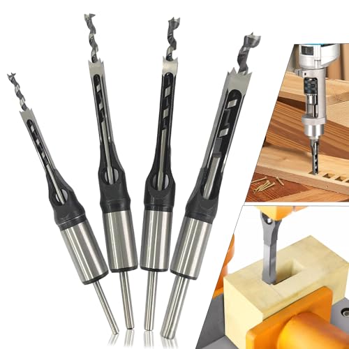 4 Stücke Vierkant Stemmbohrer Set Vierkantbohrer Bohrer Vierkantlochbohrer 6,4/8/9,5/12,7mm für Holz Quadratische Löcher Lochsäge Mit Spiralbohrer Bohrersets für Holzbearbeitung 4 Stücke Vierkant Stemmbohrer Set Vierkantbohrer Bohrer Vierkantlochbohrer 6,4/8/9,5/12,7mm für Holz Quadratische Löcher Lochsäge Mit Spiralbohrer Bohrersets für Holzbearbeitung von Techfection
