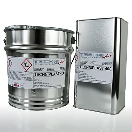 Techniplast 400 Farblos Epoxidharz 1500g 3D Effekt zum Ausgießen von Holz für Beton, Schmuck, 2-Komponenten-Gießform, Transparent, selbstaufgießend, von TECHNIArt POLYMER PLASTIC & QUARTZ