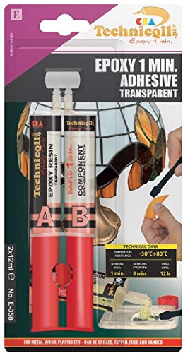 Epoxy-Kleber Schnellhärtender 1min 2x12ml Montage, Reparatur, Kleben auf Glas, Porzellan, Keramik, Kunststoff, Stein, Beton, Marmor, Metalle, Gummi, Holz Epoxy-Kleber Schnellhärtender 1min 2x12ml Montage, Reparatur, Kleben auf Glas, Porzellan, Keramik, Kunststoff, Stein, Beton, Marmor, Metalle, Gummi, Holz von Technicqll