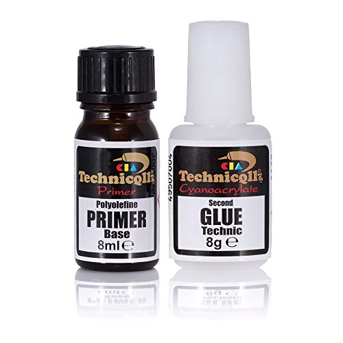 Superkleber für Kunststoff, 8 ml + 8 g, Cyanacrylat-Kleber, extra stark, sofortige Herstellung und Reparatur, PE, PP, PTFE, Teflon, Silikon von Technicqll