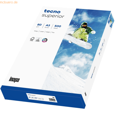 Tecno Multifunktionspapier Tecno Superior A3 80g/qm weiß VE=500 Blatt von Tecno