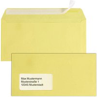 tecno Briefumschläge colors DIN lang+ mit Fenster gelb haftklebend 25 St. von Tecno