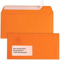 tecno Briefumschläge colors DIN lang+ mit Fenster intensivorange haftklebend 25 St. von Tecno