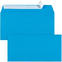tecno Briefumschläge colors DIN lang+ ohne Fenster intensivblau haftklebend 25 St. von Tecno