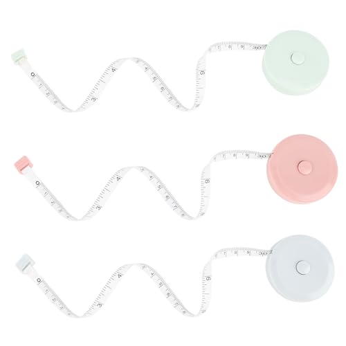 Massband Körper Einziehbares Maßband Körper Schneidermaßband,3PCS 60inch/150cm Weiches Schneidermaßband Measuring,Doppelseitiges Für Körpermaße Zum Nähen Von Schneidern,Basteltuch,Längenmessung Massband Körper Einziehbares Maßband Körper Schneidermaßband,3PCS 60inch/150cm Weiches Schneidermaßband Measuring,Doppelseitiges Für Körpermaße Zum Nähen Von Schneidern,Basteltuch,Längenmessung von TecquorA