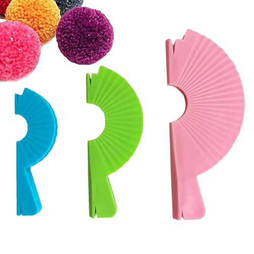 Pompom Maker | 3/6 Stück Pom Pom Maker Set | 2024 Neuer Handgefertigter Bommelmacher zur Herstellung von Weihnachtsspielzeug | Fluff Balls Toys Pompons DIY Crafts Tools zum Stricken Nähzubehör von Tedious