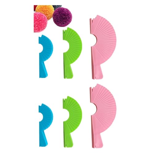 Pompom Maker | 3/6 Stück Pom Pom Maker Set | 2024 Neuer Handgefertigter Bommelmacher zur Herstellung von Weihnachtsspielzeug | Fluff Balls Toys Pompons DIY Crafts Tools zum Stricken Nähzubehör von Tedious