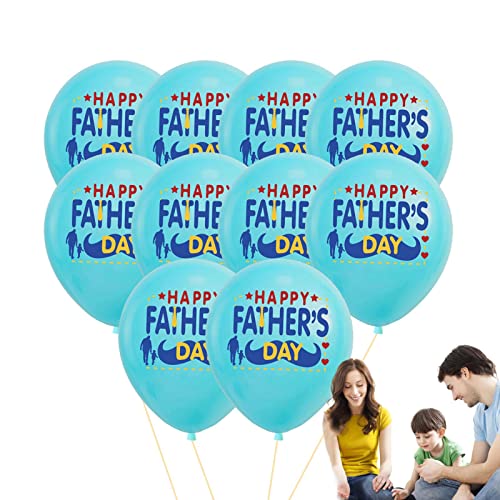 Tedious Partyballons | 10 Stück Vatertagsdekoration - Blaue und weiße Best Dad Balloons Decors for Happy Fathers Day Balloons Backdrop Ornaments von Tedious