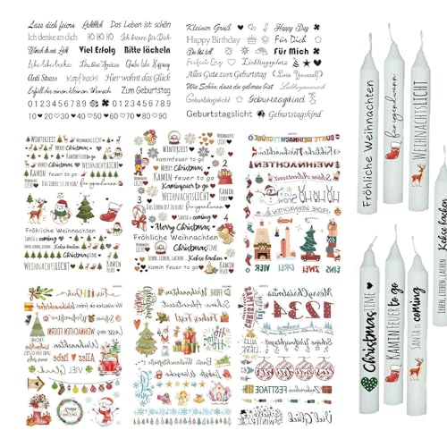 tedious Kerzentattoo Weihnachten | 8/16 Stk Wasserschiebefolie Kerzen Sticker | Weihnachtskerzen Dekorative Aufkleber | Kerzentattoos Weihnachten für Weihnachtsfeier Dekoration tedious Kerzentattoo Weihnachten | 8/16 Stk Wasserschiebefolie Kerzen Sticker | Weihnachtskerzen Dekorative Aufkleber | Kerzentattoos Weihnachten für Weihnachtsfeier Dekoration von Tedious