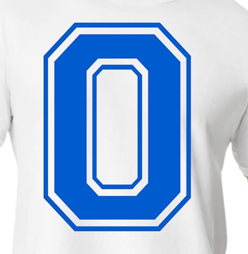 15.2 cm Blue Shades Jersey Numbers for Sports T-Shirts, Trikots, Fußball, Baseball, Basketball, Iron on Heat Transfer for Team T-Shirts (Style C) (Fluorescent Blue_0) von TeeWin