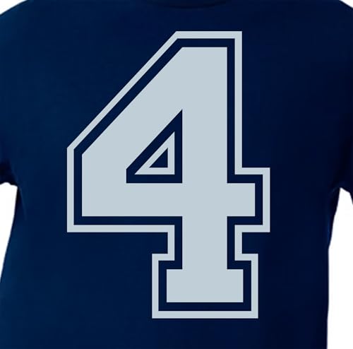 15.2 cm Blue Shades Jersey Numbers for Sports T-Shirts, Trikots, Fußball, Baseball, Basketball, Iron on Heat Transfer for Team T-Shirts (Style C) (Powder Blue_4) von TeeWin