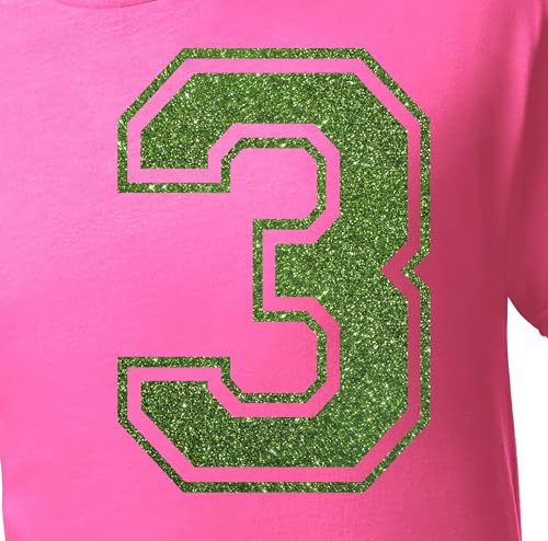 20,3 cm Glitzer zum Aufbügeln Nummer 3 (Drei 3) – Große grün-weiße Wärmeübertragungsnummer für Trikots, T-Shirts, Sportuniformen, Basketball, Fußball – Stil C (Dunkelgrün 3) von TeeWin