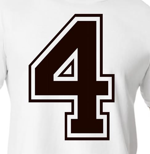 20,3 cm lila & braune Farbtöne Trikotzahlen für Sport-T-Shirts, Trikots, Fußball, Baseball, Basketball, zum Aufbügeln, Wärmeübertragung für Team-T-Shirts (Stil C) (Braun_4) von TeeWin