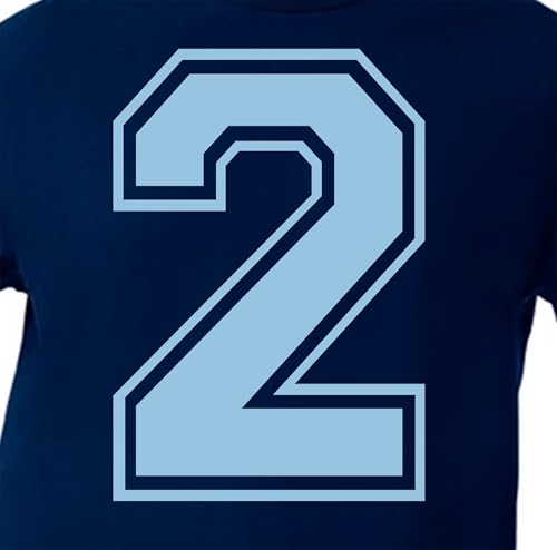 20.3 cm Blue Shades Jersey Numbers for Sports T-Shirts, Trikots, Football, Baseball, Basketball, Iron on Heat Transfer for Team T-Shirts (Style C) (Pale Blue_2) von TeeWin