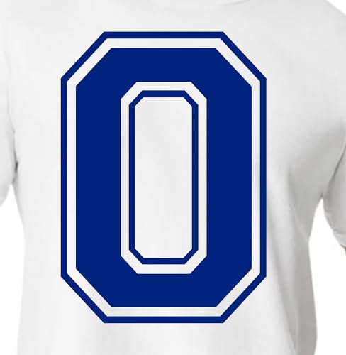 20.3 cm Blue Shades Jersey Numbers for Sports T-Shirts, Trikots, Football, Baseball, Basketball, Iron on Heat Transfer for Team T-Shirts (Style C) (Royal Blue_0) von TeeWin