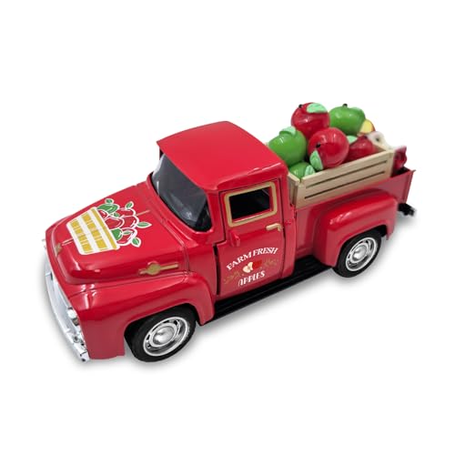 Deko Apfel, Landhaus Metall Truck mit Mini Künstliche Grün und Rot Äpfel für Küche, Früchte Äpfel Dekors für Schaufenster Zuhouse Tisch Centerpieces Schule Klassenzimmer Zurück zu Schule Party Deko Apfel, Landhaus Metall Truck mit Mini Künstliche Grün und Rot Äpfel für Küche, Früchte Äpfel Dekors für Schaufenster Zuhouse Tisch Centerpieces Schule Klassenzimmer Zurück zu Schule Party von Teeloray