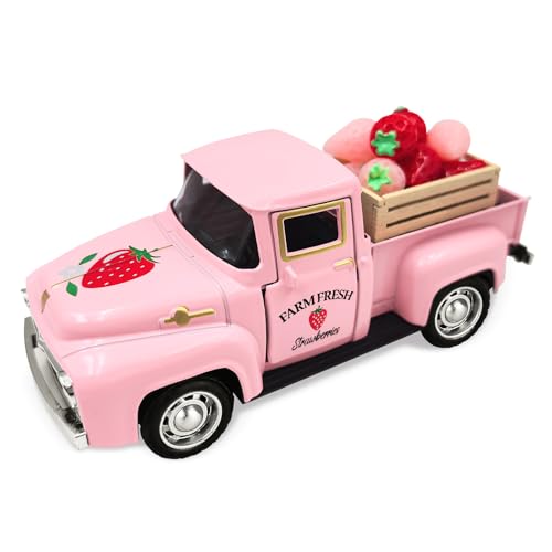Erdbeer Deko, Vintage Metall Truck mit Mini Künstliche Erdbeere für Tisch, Küche Erdbeere Deko fur Haus, Fensterbank Frühlingsdeko für Party Wohnzimmer Kuchen Bücherregal Centerpieces Geschenke Erdbeer Deko, Vintage Metall Truck mit Mini Künstliche Erdbeere für Tisch, Küche Erdbeere Deko fur Haus, Fensterbank Frühlingsdeko für Party Wohnzimmer Kuchen Bücherregal Centerpieces Geschenke von Teeloray
