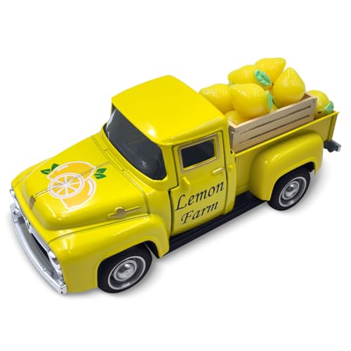 Teeloray Zitronen Truck Dekor, Zitrone Dekorationen für Zuhause, Metall LKW Dekor mit 10 Kleinen Künstlichen Zitronen und Holzkiste für Schaufenster Tisch Centerpieces Haushalt Küche Party, Gelb Teeloray Zitronen Truck Dekor, Zitrone Dekorationen für Zuhause, Metall LKW Dekor mit 10 Kleinen Künstlichen Zitronen und Holzkiste für Schaufenster Tisch Centerpieces Haushalt Küche Party, Gelb von Teeloray
