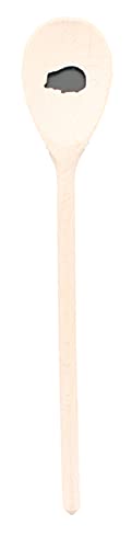 teemando®, Kochlöffel aus Holz mit Motiv Igel, extra stabil, Naturprodukt: handgefertigt, unbehandelt, Rührlöffel aus Buche, oval 30 cm, das besondere Geschenk von Teemando