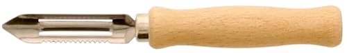 teemando® Sparschäler mit Klinge aus rostfreiem Edelstahl, 15 cm, zweischneidig für Rechts- und Linkshänder, für Kartoffeln, Obst und Gemüse, Gurken von Teemando