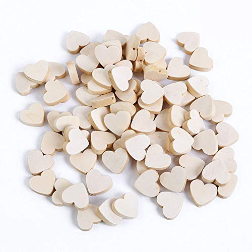 100 Stück herzförmige Holzperlen, unlackiert, Abstandshalter-Perlen aus Holz, lose Perlen mit Löchern für DIY-Schmuckherstellung 100 Stück herzförmige Holzperlen, unlackiert, Abstandshalter-Perlen aus Holz, lose Perlen mit Löchern für DIY-Schmuckherstellung von Teensery