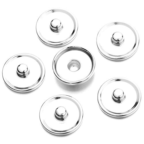 50 Stück Druckknopf-Bodenablagen, blanko, Cabochon-Einstellungen, DIY-Schmuckzubehör für Druckknopf-Schmuckherstellung (16 mm) von Teensery