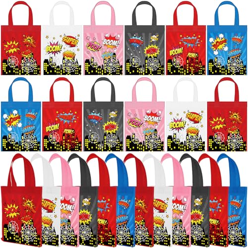 Teenyyou 24 Stück Spinnen-Geschenktüten für Partygeschenke, 25 cm, Vlies-Helden, Leckereien, Geschenk, mit Griff, wiederverwendbar, für Geburtstagsparty, Babyparty, Dekorationen, Kinder und Erwachsene Teenyyou 24 Stück Spinnen-Geschenktüten für Partygeschenke, 25 cm, Vlies-Helden, Leckereien, Geschenk, mit Griff, wiederverwendbar, für Geburtstagsparty, Babyparty, Dekorationen, Kinder und Erwachsene von Teenyyou