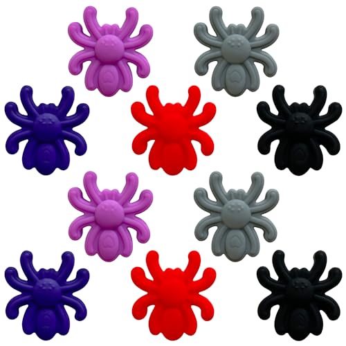 10 x Silikon-Spinnenperlen für Bastelarbeiten, Schmuckherstellung, Schlüsselanhänger 10 x Silikon-Spinnenperlen für Bastelarbeiten, Schmuckherstellung, Schlüsselanhänger von Teesea
