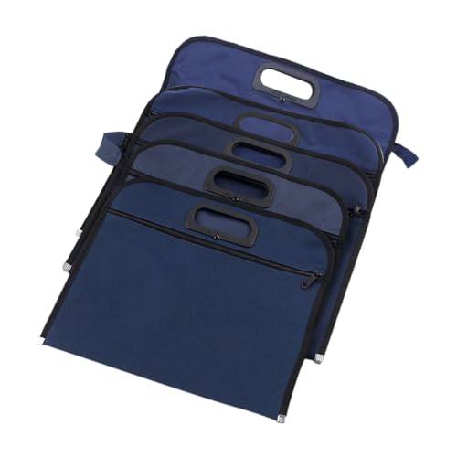 5 x wasserdichte Aufbewahrungstasche aus Oxford-Stoff, tragbare B4-Dokumenten-Organizer-Tasche für Herren, ideal für Büro, Schule und Geschäft, mit Reißverschluss 5 x wasserdichte Aufbewahrungstasche aus Oxford-Stoff, tragbare B4-Dokumenten-Organizer-Tasche für Herren, ideal für Büro, Schule und Geschäft, mit Reißverschluss von Teesea