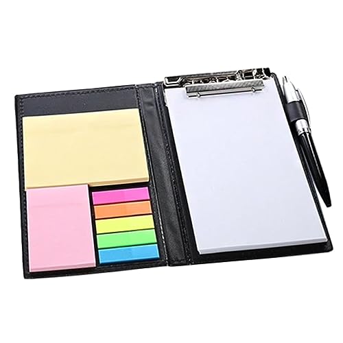 PU-Block mit Notizaufklebern und Stift, Business-Bürobedarf für Studenten, reißbarer Notizblock für effiziente Notizen und Organisation PU-Block mit Notizaufklebern und Stift, Business-Bürobedarf für Studenten, reißbarer Notizblock für effiziente Notizen und Organisation von Teesea