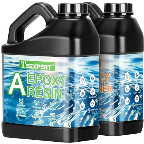 Teexpert 1 Gallone Hochglanz Epoxidharz Set, Klares Selbstnivellierendes Blasenfreies Epoxy Resin, 1:1 Mischung Epoxidharz mit Härter für Schmuck, Formen, Wohnkultur, Untersetzer, Ornamente Teexpert 1 Gallone Hochglanz Epoxidharz Set, Klares Selbstnivellierendes Blasenfreies Epoxy Resin, 1:1 Mischung Epoxidharz mit Härter für Schmuck, Formen, Wohnkultur, Untersetzer, Ornamente von Teexpert