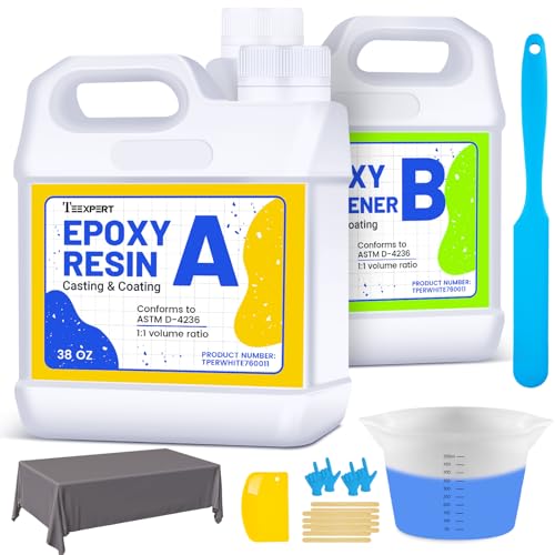 Teexpert Epoxidharz Set 2,2L, Epoxidharz mit Harz Werkzeuge, Kristallklar Epoxidharz mit Härter, Hochglanz Epoxy Resin Gießharz Expoditharz 1:1 Blasenfrei zum Schmuckherstellung, Harz Formen Teexpert Epoxidharz Set 2,2L, Epoxidharz mit Harz Werkzeuge, Kristallklar Epoxidharz mit Härter, Hochglanz Epoxy Resin Gießharz Expoditharz 1:1 Blasenfrei zum Schmuckherstellung, Harz Formen von Teexpert