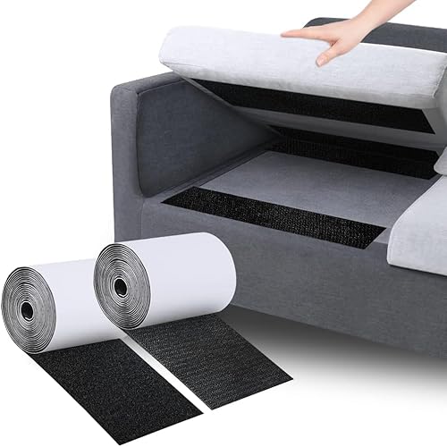 10,2 cm x 5,1 m großer Kissengriff, 110 mm Klettverschluss für Couchkissen, Klettstreifen mit Klebstoff für Stoff, verhindert, dass Sofas und Matratzen verrutschen 10,2 cm x 5,1 m großer Kissengriff, 110 mm Klettverschluss für Couchkissen, Klettstreifen mit Klebstoff für Stoff, verhindert, dass Sofas und Matratzen verrutschen von Tefola