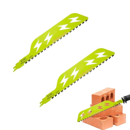 2 Stück Professionelle Stein Sägeblätter, Säbelsägeblätter, Sägeblätter Säbelsäge, Säbelsägeblatt Hartmetall, Säbelsägeblatt Steinfür Porenbeton, Holz, Metall, Ziegel, Beton, Professional (12inch) 2 Stück Professionelle Stein Sägeblätter, Säbelsägeblätter, Sägeblätter Säbelsäge, Säbelsägeblatt Hartmetall, Säbelsägeblatt Steinfür Porenbeton, Holz, Metall, Ziegel, Beton, Professional (12inch) von Tefola