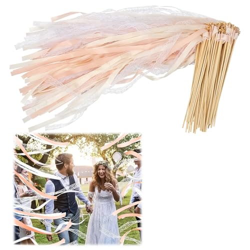 50 Stück Wedding Wands mit 100 Groß Glöckchen, Zauberstäbe Seidenfeenstab, eidenfeenstab, Wedding Wands Sitzplan Hochzeit Luftschlangen mit Groß Glöckchen und Hochzeitsbändern (Champagnerfarben) 50 Stück Wedding Wands mit 100 Groß Glöckchen, Zauberstäbe Seidenfeenstab, eidenfeenstab, Wedding Wands Sitzplan Hochzeit Luftschlangen mit Groß Glöckchen und Hochzeitsbändern (Champagnerfarben) von Tefola